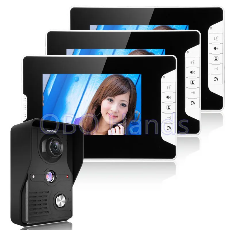 7 Color Video font b door b font phone Intercom Doorbell System Kit IR font b