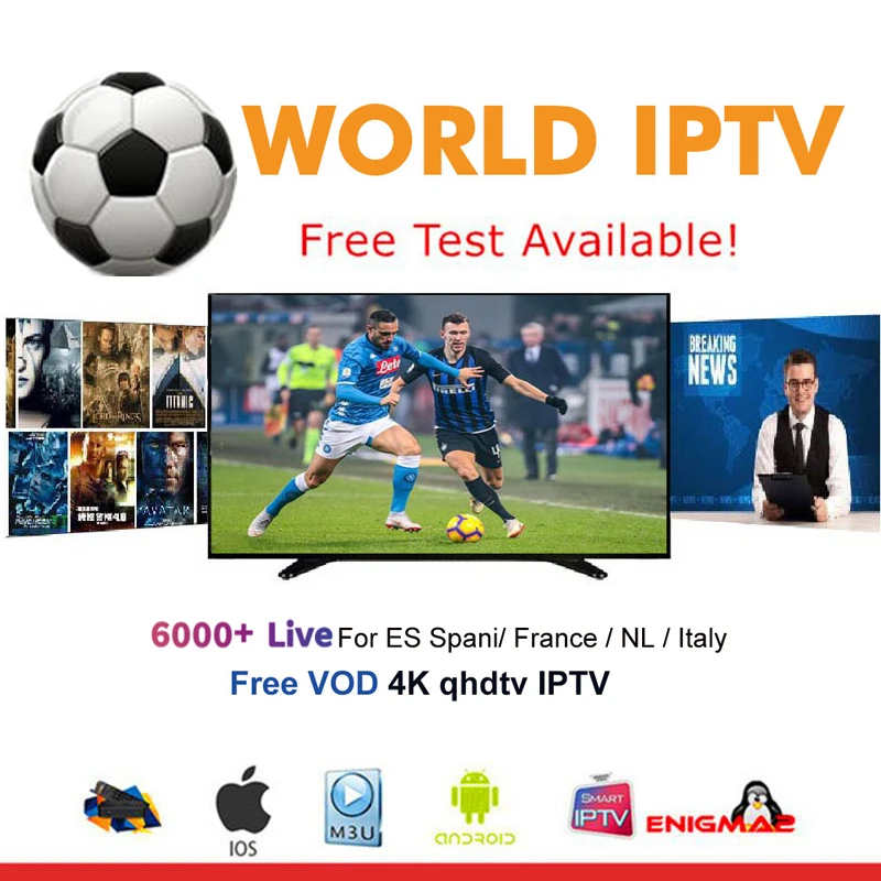 

Subscription IPTV 6000+live free Channel Iptv Rocksat UK Italy france Germany Portugal Android iptv Box m3u Smart TV box