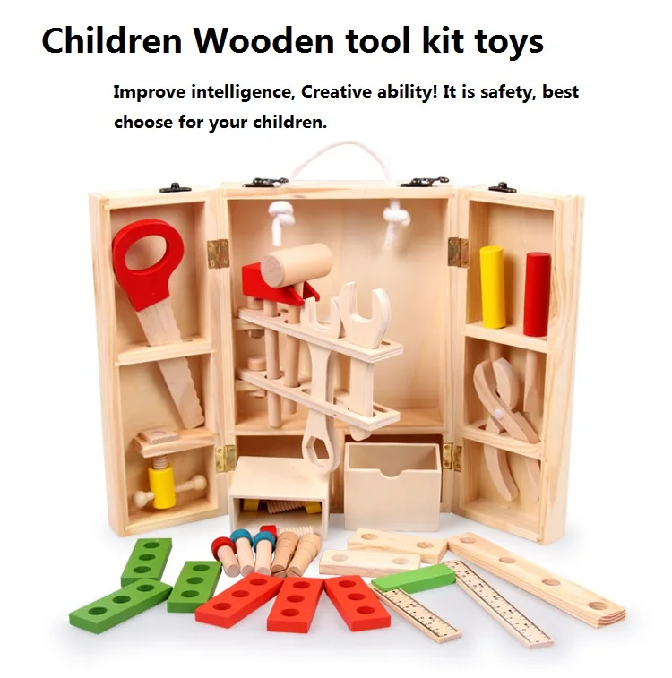 Wooden toolbox baby intelligence and creative Kids Wooden