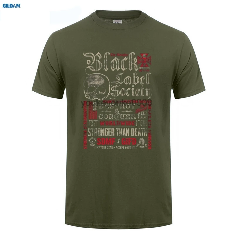 GILDAN стильные мужские футболки Black Label society Destroy &amp Conquer футболка Zakk Wylde новый дизайн
