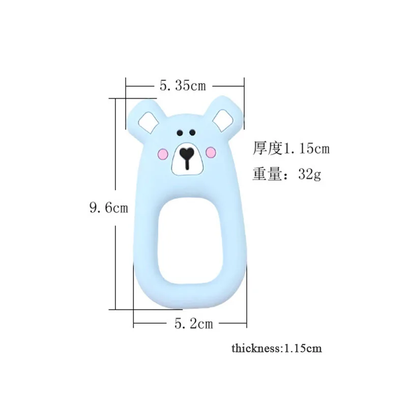 Чип и Дейл 5 шт. детская мышь силиконовый прорезыватель из дфп бесплатно милое животное изготовленное вручную кольцо Прорезыватели для малышей Дети жевательные Подвески Прорезыватель игрушка
