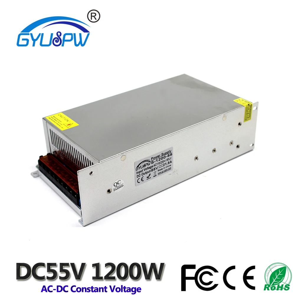 Single Output Switching Power Supply DC55V 1200W Transformer 220V 110AC DC 55V Source For CNC Router Stepper Motor machine | Обустройство