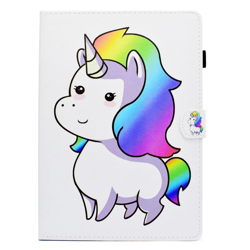 Wekays For Apple IPad 9.7 inch 2017 Cute Cartoon Unicorn Leather Flip Funda Case For IPad 9.7 2017 A1822 A1823 Tablet Cover Case