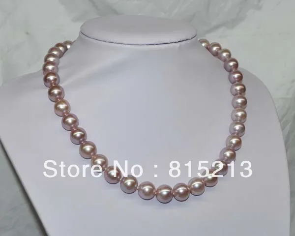 

ddh001391 Natural Rare purple AAA+11-12mm high luster round pearl necklace