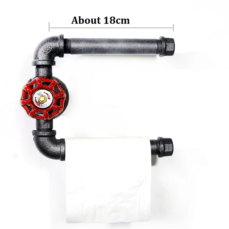 1PC Urban průmyslové kovové ručník Rack nástěnné železo držák toaletního papíru Roller police pro restaurace / WC / koupelna Z45  t