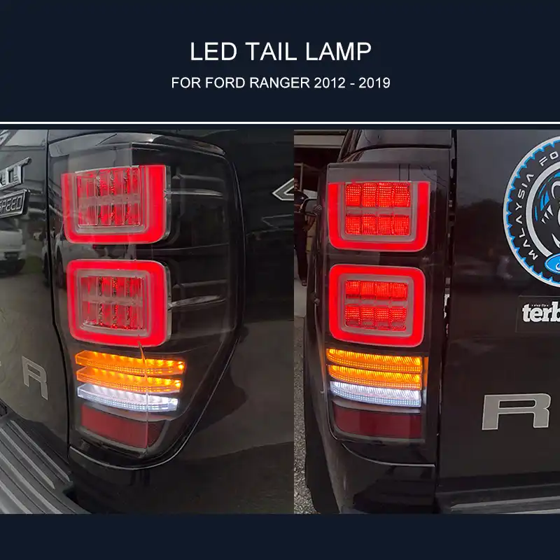 Led Tail Lamp For Ford Ranger 2012 2015 2016 2017 2018 2019 Left Right Led Tail Light Reverse Light Sequential Turning Signal
