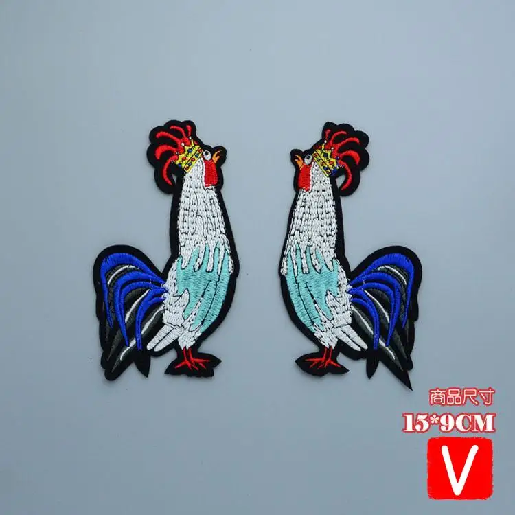 

VIPOINT embroidery big cock patches animal patches badges applique patches for clothing DX-50