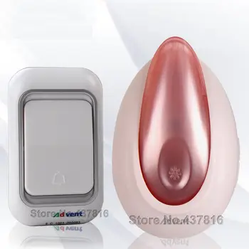 

Waterproof Household Wireless Doorbell Electronic Doorbell,1 Transmitter+1 Receiver, Elderly Pager Nightlight Max 280M