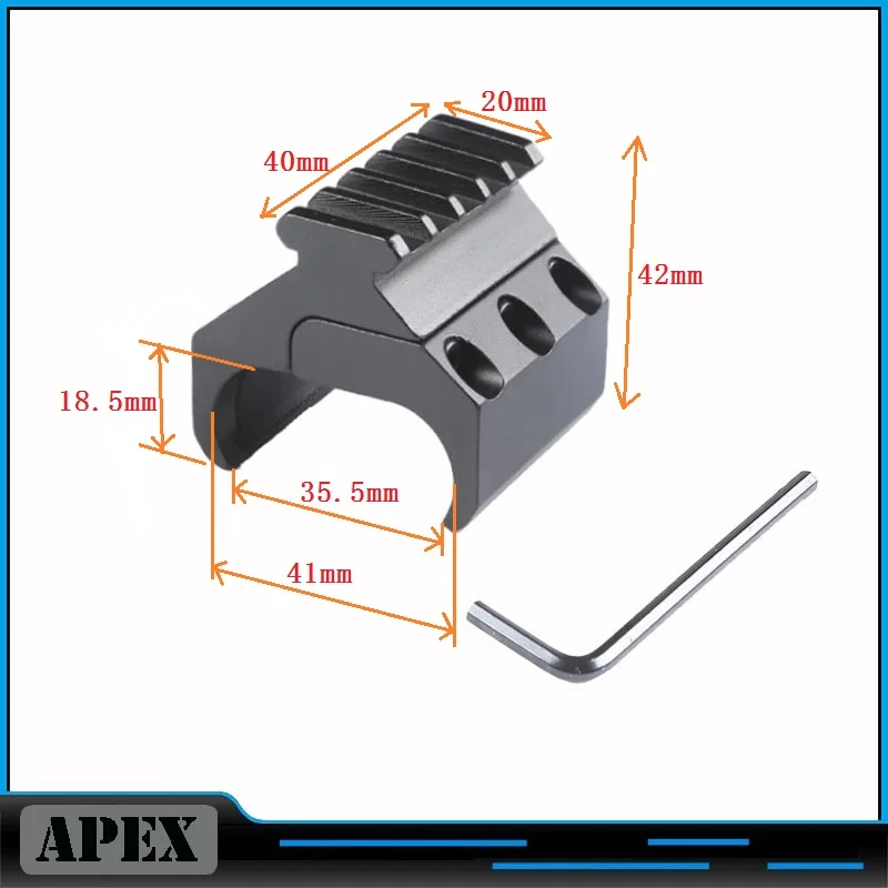 

Horizontal Double Barrel Rifle 20mm Picatinny Weaver Rail Base Adapter Laser Sight Base Flashlight Bipod Mount IZh-58 IZH-43