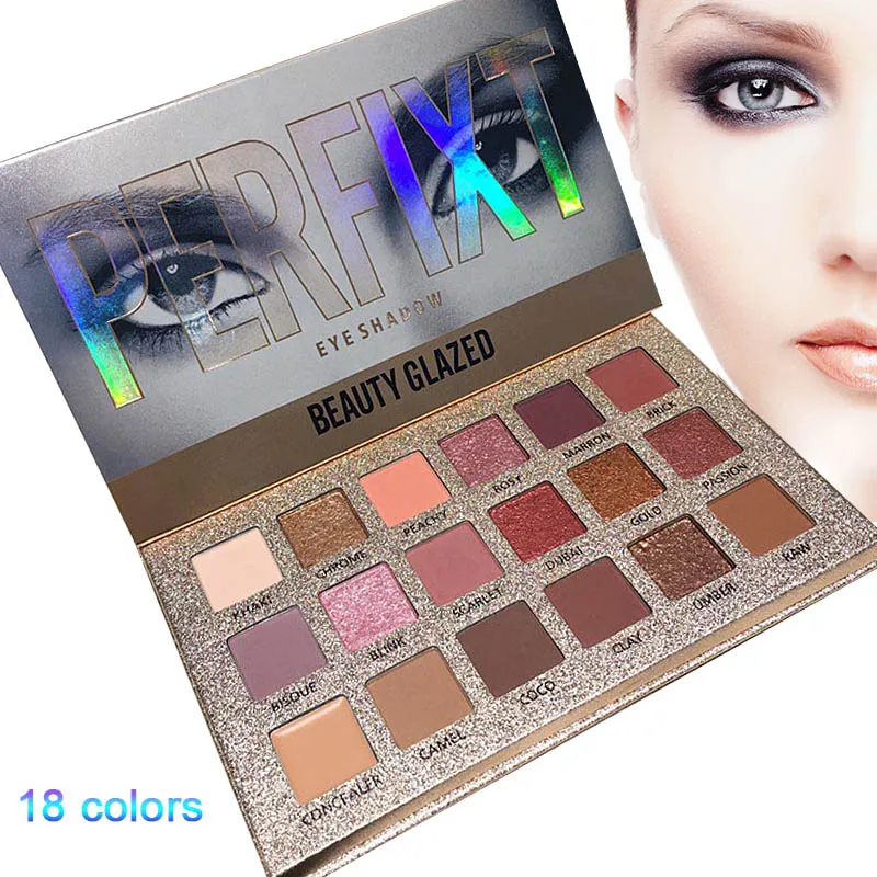 

Eye Shadow Palette Beauty Creations 18 Colors Eyeshadow Pigment Powder QRD88