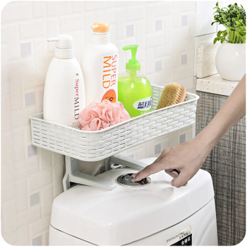 Plastic Strong Suction Shower Storage Rack Dual Sucker Bathroom Shelf