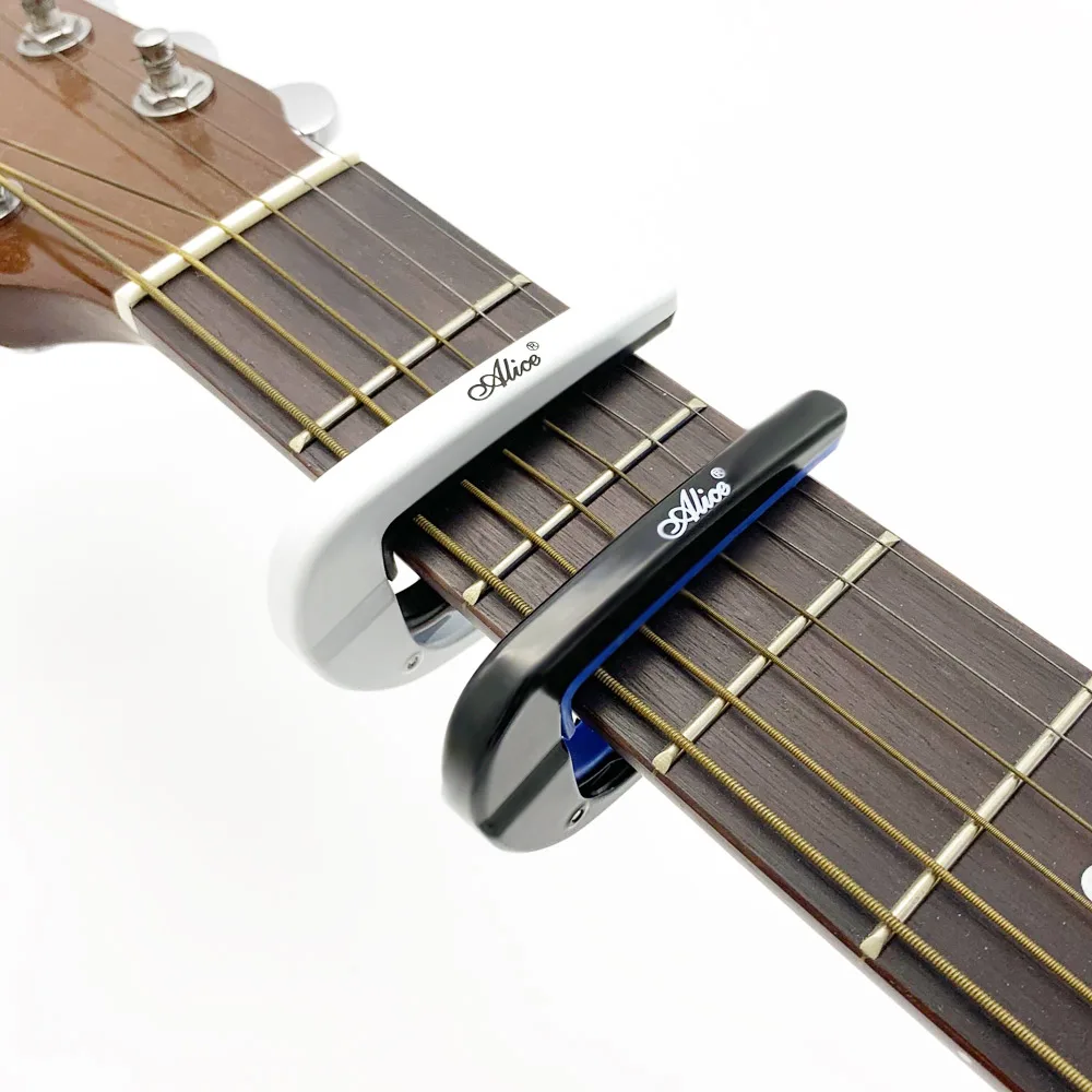 

Alice Electric Acoustic Guitar Capo Metal Capotrase Also for Bass Ukulele Color Black / White