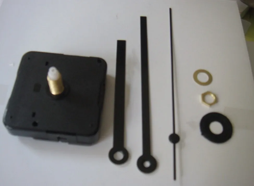 

FREE SHIPPING Quartz Clock Movement Kit Spindle Mechanism shaft 20mm with hands resell 1pcs