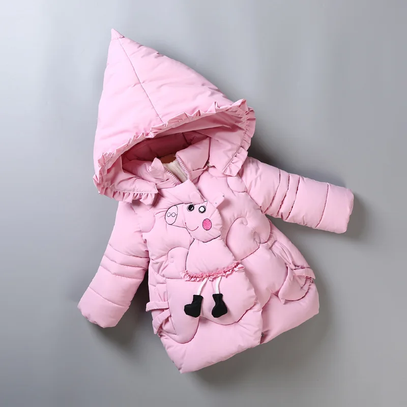 

BibiCola winter warm children cartoon outerwear fashion girls coats jackets cotton thicken hoodies for bebe snow wear clothing