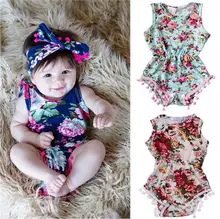 Toddler Newborn Baby Girls Floral Romper Jumpsuit Sunsuit Clothes Set