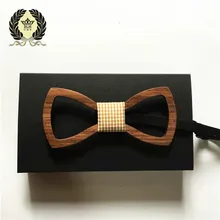 European Real Natural Handmade wood bowtie Fashion Personality Accessory Geometric Design wooden bow tie maple Butterfly