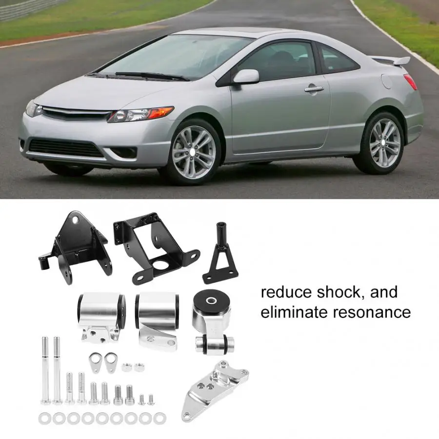 Aluminum Alloy Engine Swap Mount Kit For Honda Civic SI 70A 2006 2007 2008 2009 2010 2011 High Quality Engine Bracket Kit