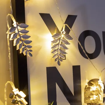 

Golden Leaves Festival Decoration Light 2M 10LED Festive Party Atmosphere Decoration Supplies Festive Holiday Decoration Lamp #C