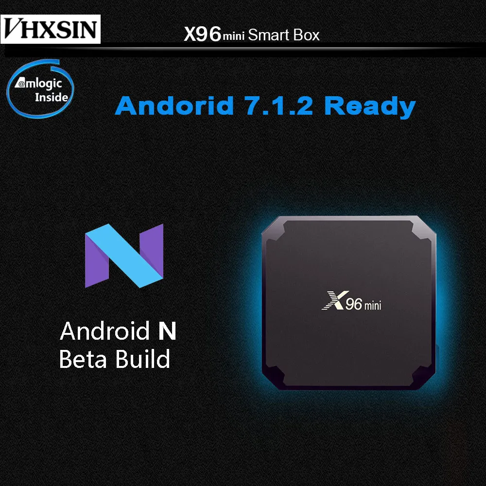 VHXSIN X96 MINI Android Tv Box 7.1.2 Smart TV четырехъядерный 1 ГБ/8 ГБ 4k Ultra HD потоковый медиаплеер |