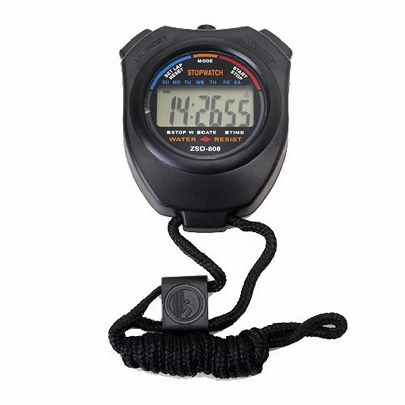 

High Quality Multifunctional Digital Handheld Stop Watch Timer 2019 New Professional Running Sports Stopwatch Alarm Counter