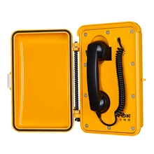 Автоматический телефон хорошие отзывы аварийный телефон антивандальный телефон промышленный телефон с черным фигурным кабелем KNSP-03 IP