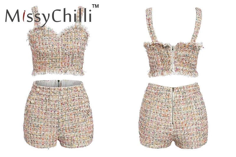 MissyChilli Lurex tweed Клубные костюмы из трех предметов женский сексуальный блейзер с длинным рукавом пальто женские осенние элегантные вечерние пиджаки