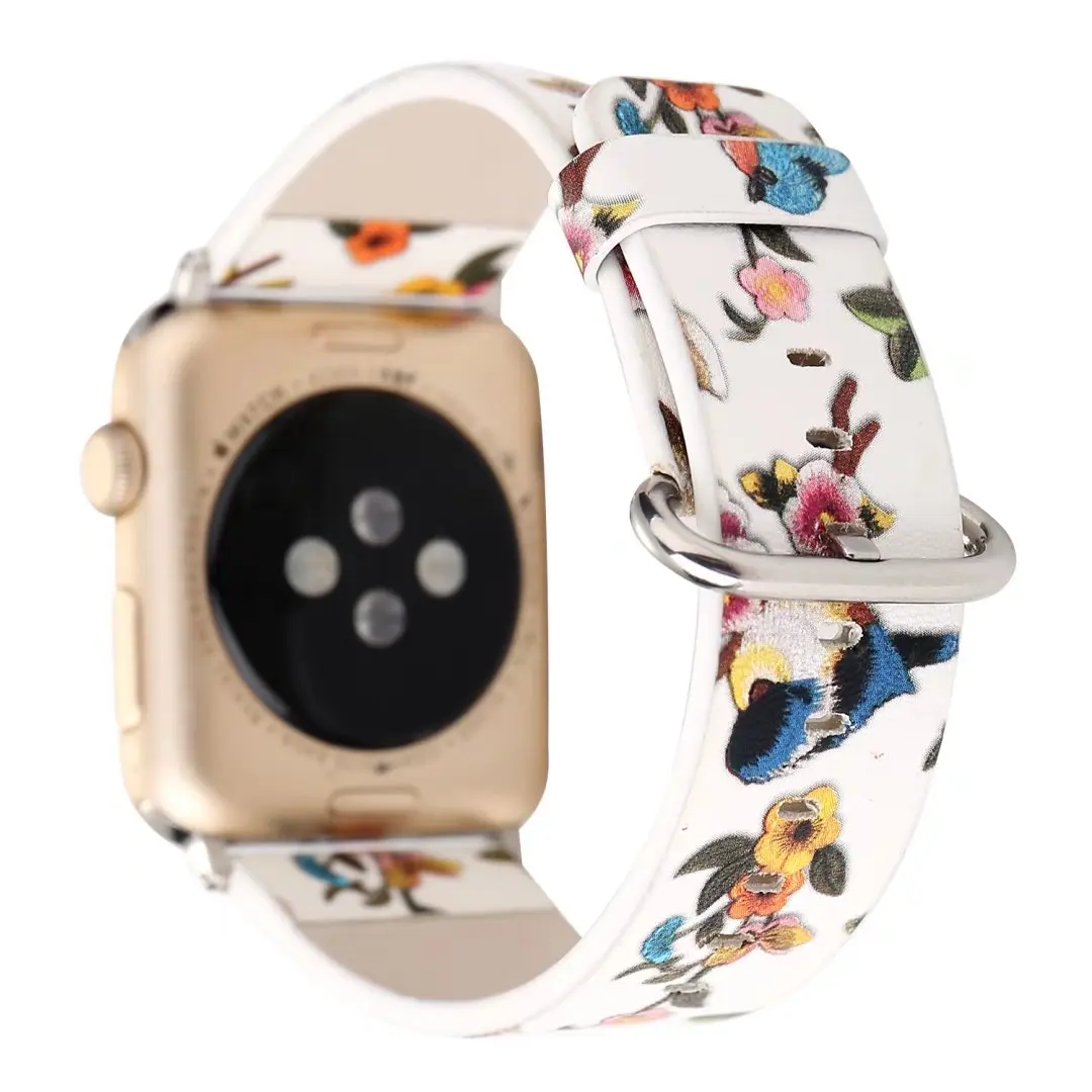 Кожаный ремешок для Apple Watch Series 1 2 3 цветной браслет наручных часов iWatch 42 мм 38 с
