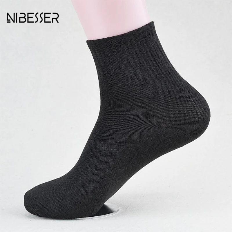 NIBESSER 5PCs/lot Men Casual Medium Length Sock Apparel Accessories