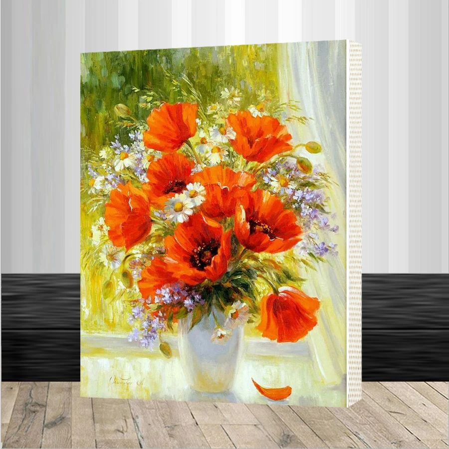 Assembly frame wall picture painting by numbers canvas painting home