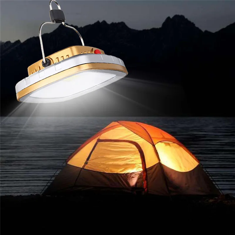 Solar Rechargeable LED Lantern Outdoor Garden Night Camping Tent Light Lamp USB