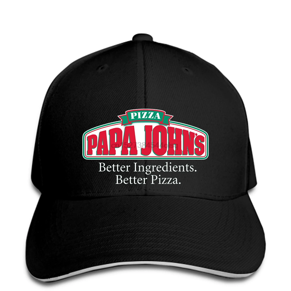 Мужская бейсболка с логотипом Papa Johns летняя Базовая короткая (обычная и большая т