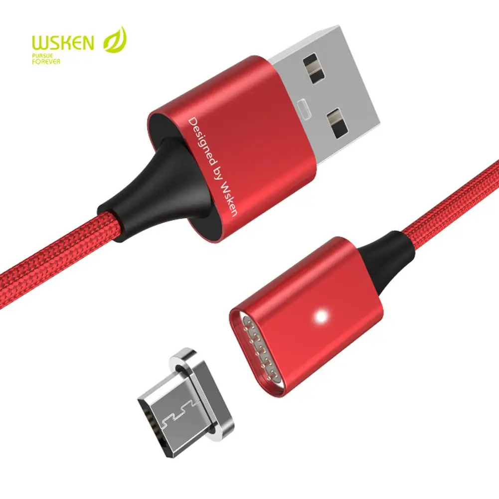 WSKEN Lite1 الهاتف المحمول مايكرو USB نوع-C المغناطيسي USB كابل سريع شحن كابل ل الروبوت الهاتف WSKEN Lite1 الهاتف المحمول مايكرو USB نوع-C المغناطيسي USB كابل سريع شحن كابل ل الروبوت الهاتف