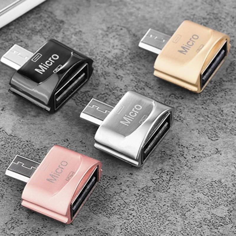 Переходник OTG с Micro USB папа на 2 0 A мама цепочкой для ключей|Компьютерные кабели и