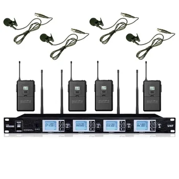 

Bolymic Lavalier Microphone Professional karaoke system 4 Channel UHF outdoor stage performance wireless microphone for school