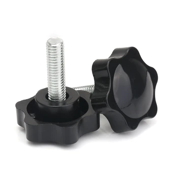 

M5 M6 M8 Knob screws Plum bakelite hand tighten screw handle 32mm star black hand thumb screws knob tightening manual screw Bolt