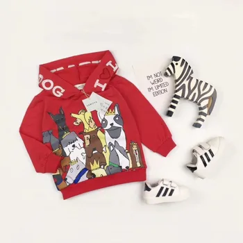 

fantasias infantil kids red dog pattern hoodies baby boy clothes boys clothing brand girls clothing GIRLS CLOTHES kids clothes