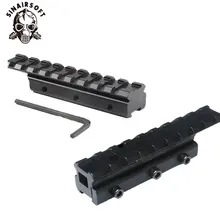 SINAIRSOFT 11 мм 20 мм ласточкин хвост Вивер Пикатинни адаптер конвертер Кронштейн для прицела база