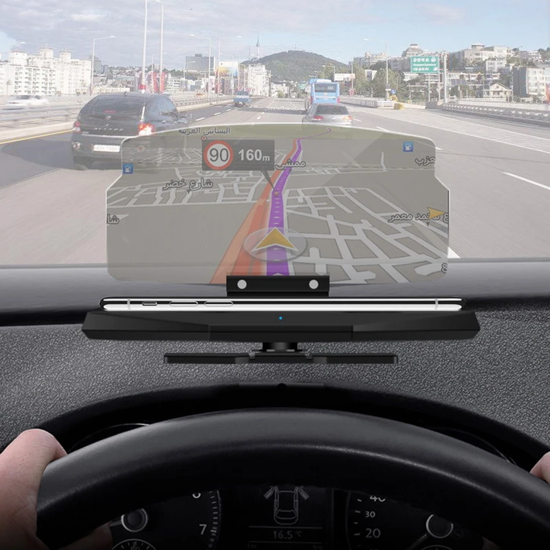Автомобильный кронштейн HUD Дисплей с навигацией держатель для телефона