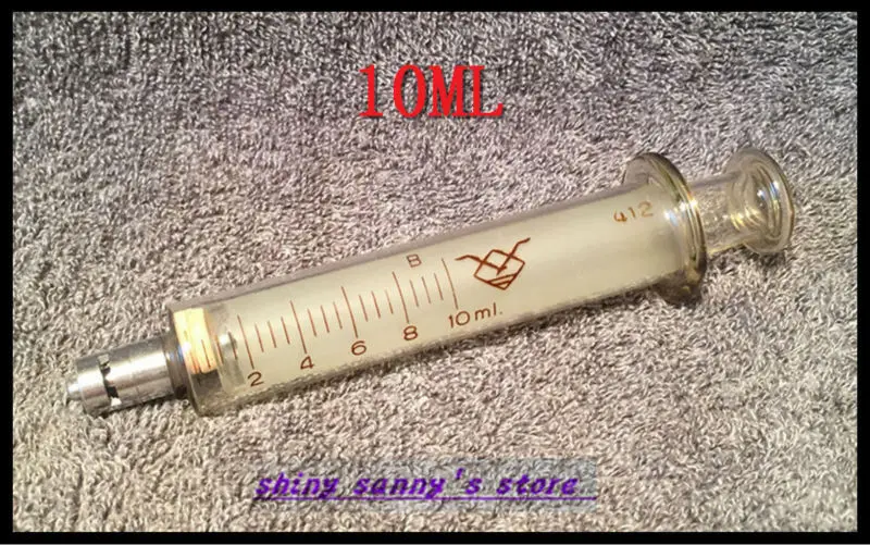 

1Pcs 10ml Glass Syringe Luer Lock Head Glass Injector Glass Sampler Brand New