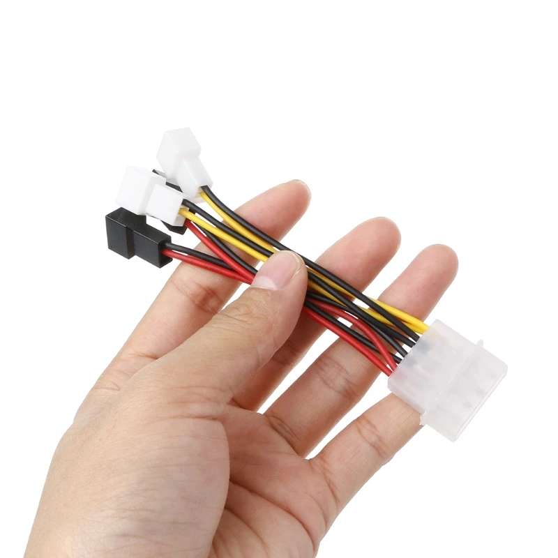 IDE/SATA Molex 4 Pin к 4X 3 контактный TX3 чехол Вентилятор охлаждения Мощность адаптер