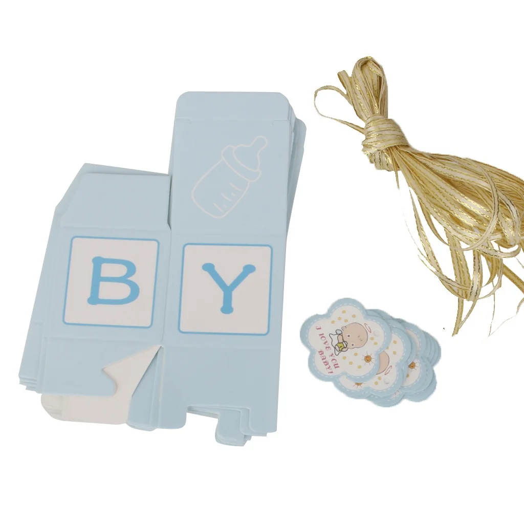 12pcs Baby Shower Candy Boxes Birthday Party Wedding Favors And Gifts Boy Pink Paper Decoration Event Supplies | Дом и сад