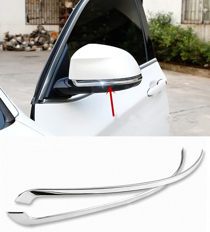 

Car Rearview Mirrors Decoration Cover Stickers Exterior Door Mirror Strips Trim For BMW X5 F15 X6 F16 2014-18 Auto Accessories