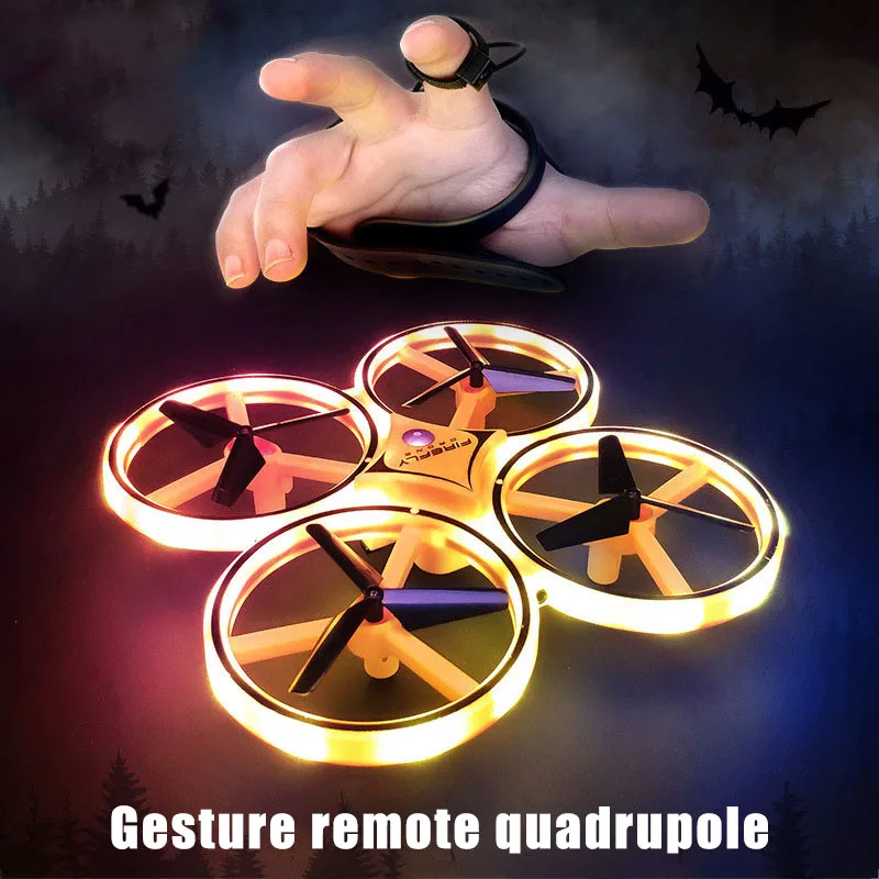 Смарт-часы Quadcopter Gravity Sense мини беспилотный пневматический светодиодный светильник, жесты RC летательный аппарат BM88