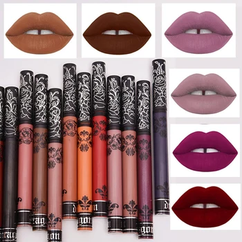 15 Colors Liquid Lipstick Waterproof Nude Matte Lipstick Velvet Glossy Lips Gloss Lipstick Lip Balm Sexy Red Colors 1