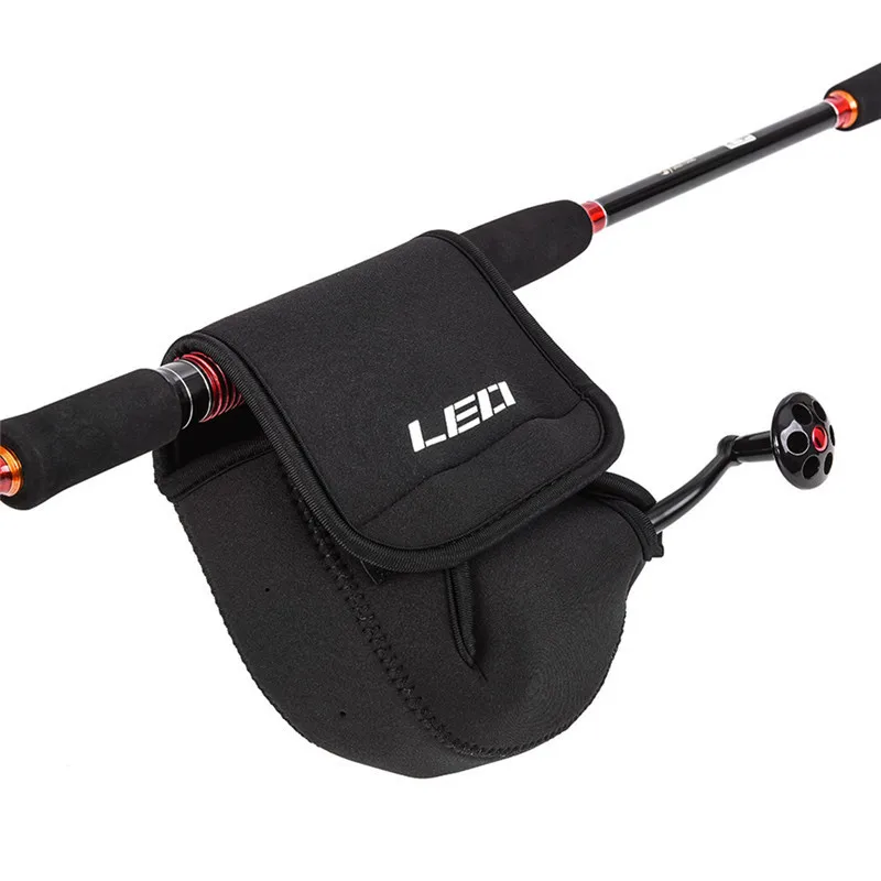 Black Spinning Reel Pouch Baitcasting Fishing Reel Bag Protective Case