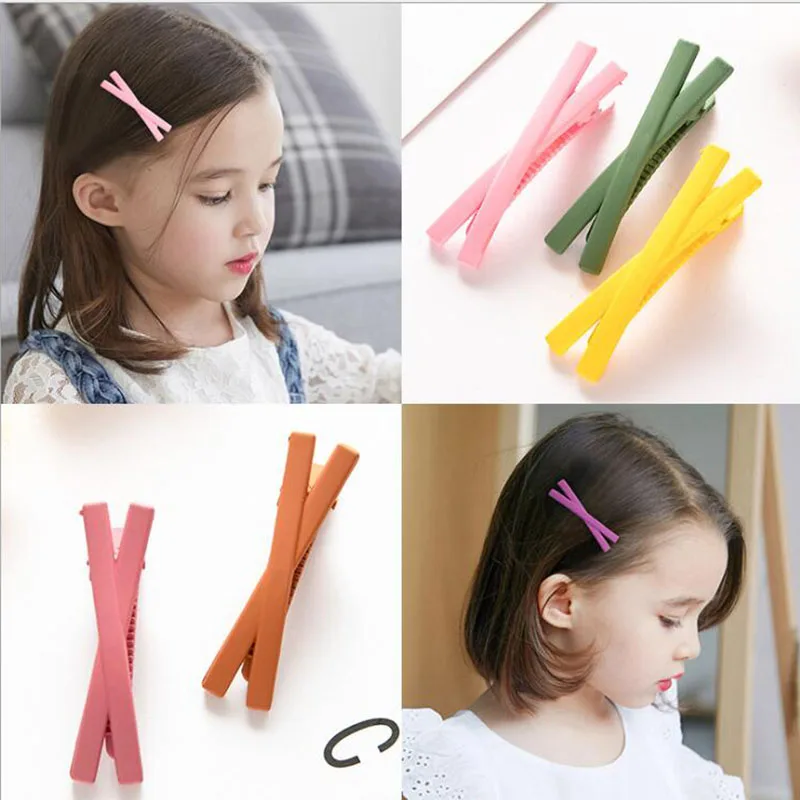 2 pieces Cute hot Girls' Hair Clips Children Snap Hair Clip Hair Accessories Safe Hairpins For Kids Girl A218