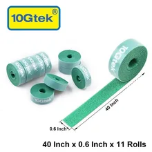 11 шт зеленый многоразовый кабель крючок для скрепления ремней и петли крепежный кабель перевязочная проволока организатора для дома, офиса, стол, ПК, ТВ