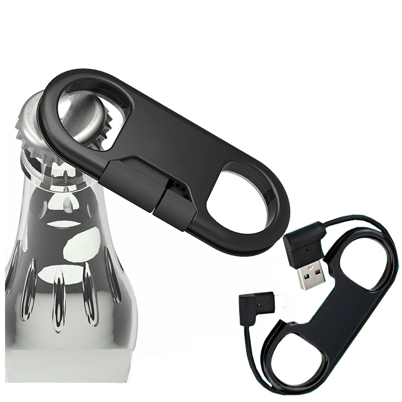 

Multi-function bottle opener key chain headphone cables Charger Cable for iPhone 5s 6 plus ipad(ios 8) For Samsung HTC