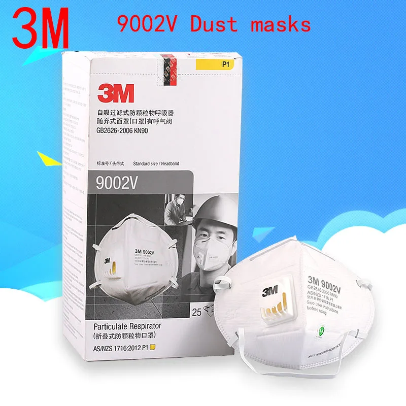 3 м 9002 В респиратор маски с дыханием клапан Респиратор маска от частиц пыли металлическая пыль фильтр пыльцы маска