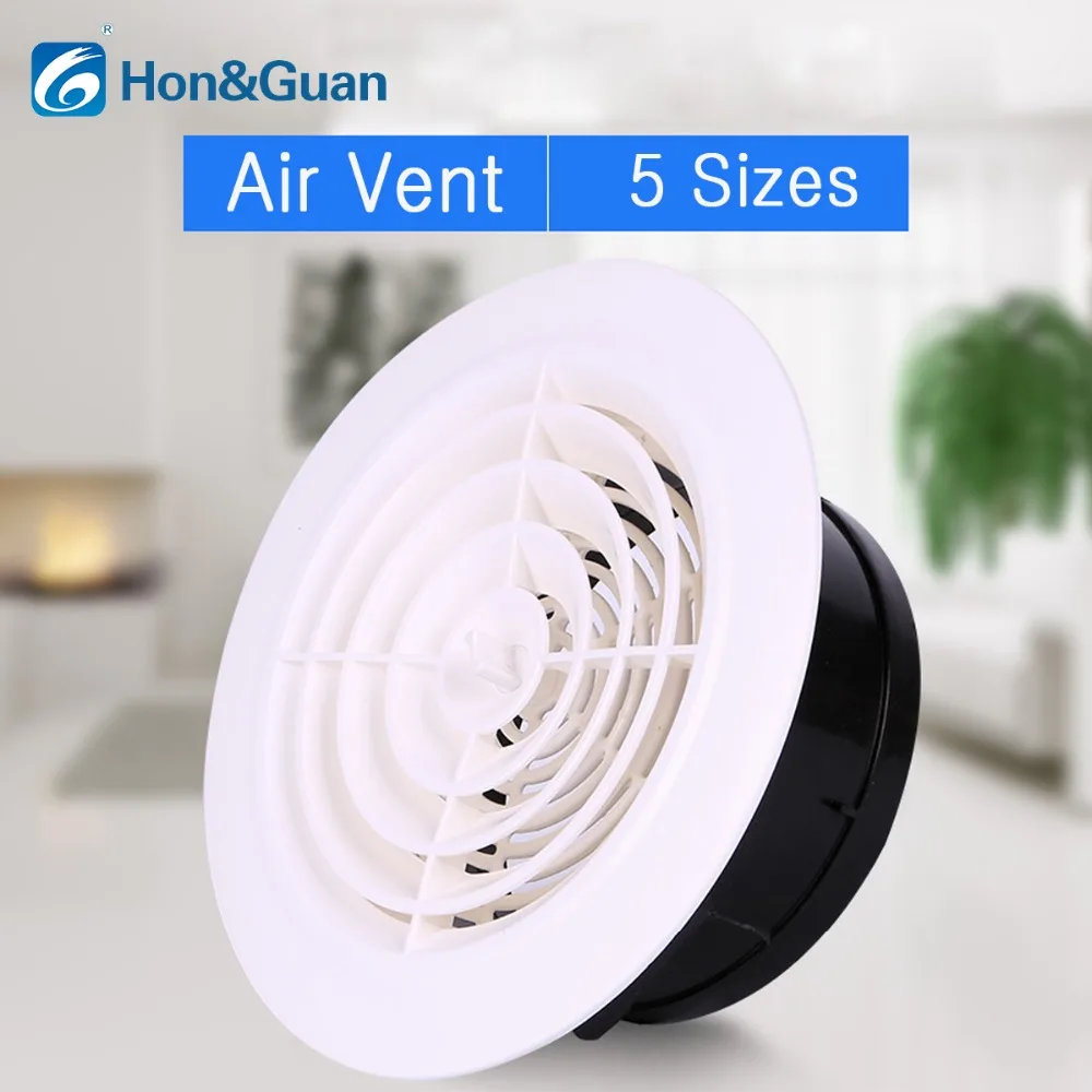 Heating, Cooling & Air Round Air Vent ABS Louver White Grille Cover